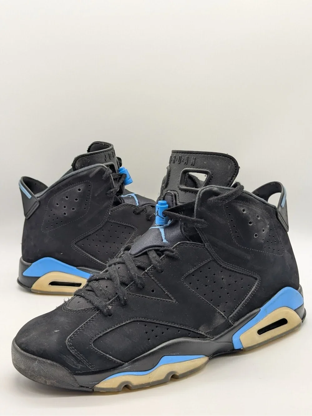 Air Jordan 6 Retro UNC Mens Size 12 Black Blue 384664-006 Sneakers 2017 Tar Heel